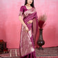 Vedant Vastram Banarasi Silk Fashion Saree - Wine | Swadesiicart