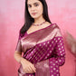 Vedant Vastram Banarasi Silk Fashion Saree - Wine | Swadesiicart