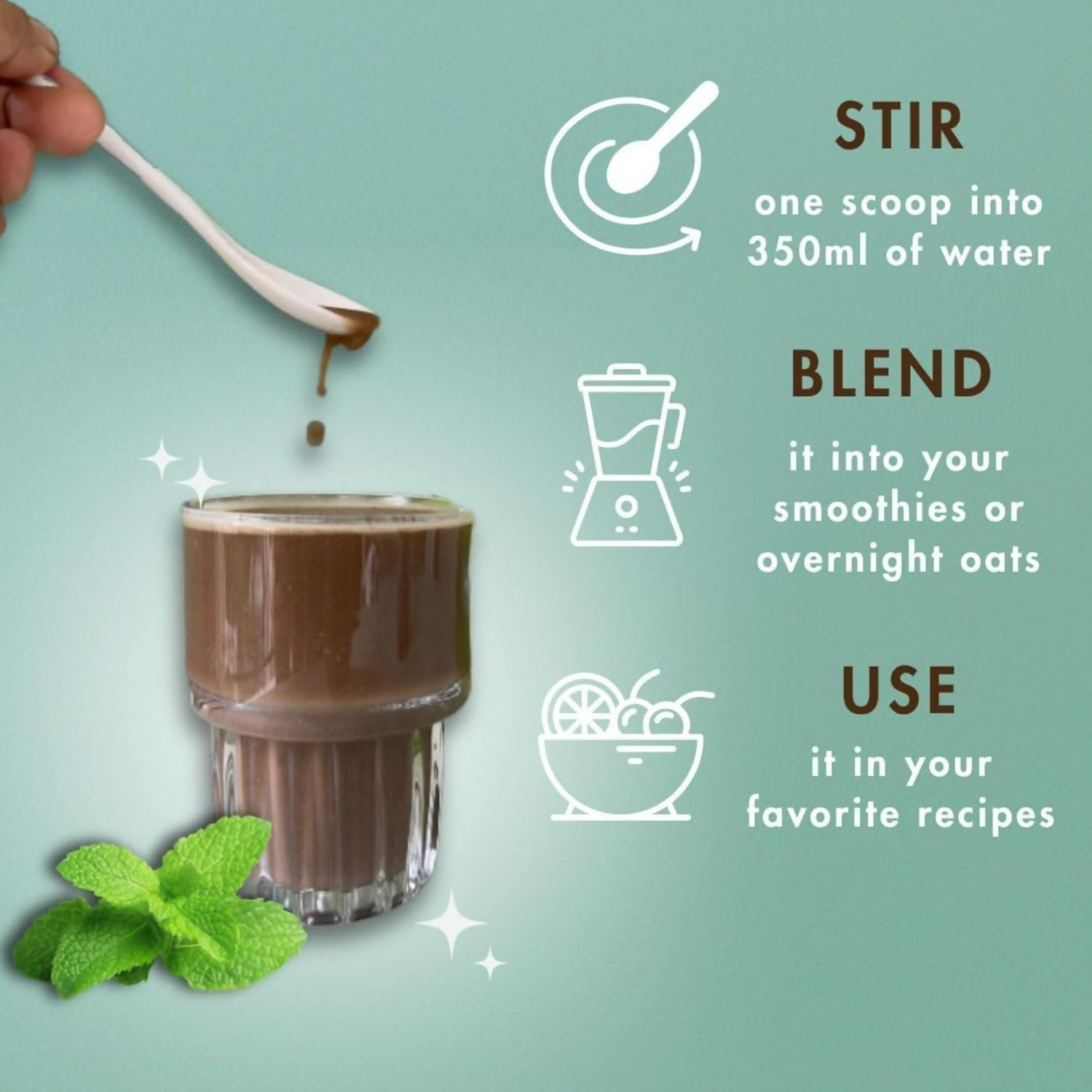 Cosmix No Nonsense Plant Protein - Mint Chocolat Cacao | Swadesiicart