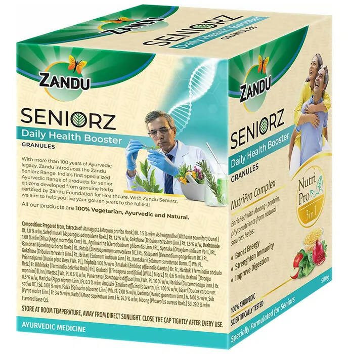 Zandu Seniorz Daily Health Booster Granules | Swadesiicart