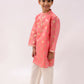 Lil Drama Mishti Peach Kurta Pyjama Set For Boys | Swadesiicart