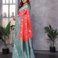 Joban Fashion Banarasi Peach Woven Soft Silk Saree | Swadesiicart