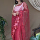 Vamsee Murari Red Super Net Saree - Swadesiicart