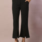 Myshka Women's Black Solid Boat Neck Party Top With Trousers Co-ord set - Swadesiicart