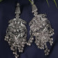 Mominos Fashion Joharkamal Silver-Plated Peacock Design Drop Earrings For Women - Swadesiicart