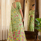 Shree Shyam Fashion Green Linen Cotton Saree