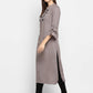 NOZ2TOZ Women Grey Rayon Kurti (1pc) - Swadesiicart