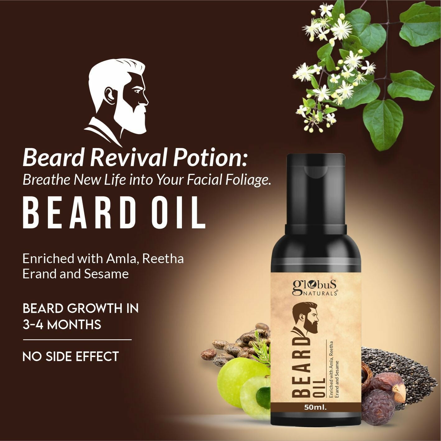 Globus Naturals Ayurvedic Beard Oil | Swadesiicart