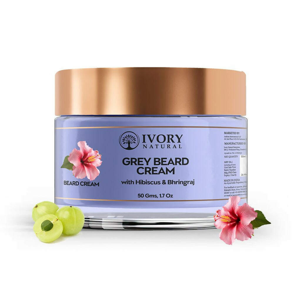 Ivory Natural Greys Beard Cream Restores Your Beard's Natural Color | Swadesiicart
