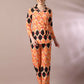 Myshka Women's Multi Printed Polo Collar Party Top With Trousers Co-ord set - Swadesiicart