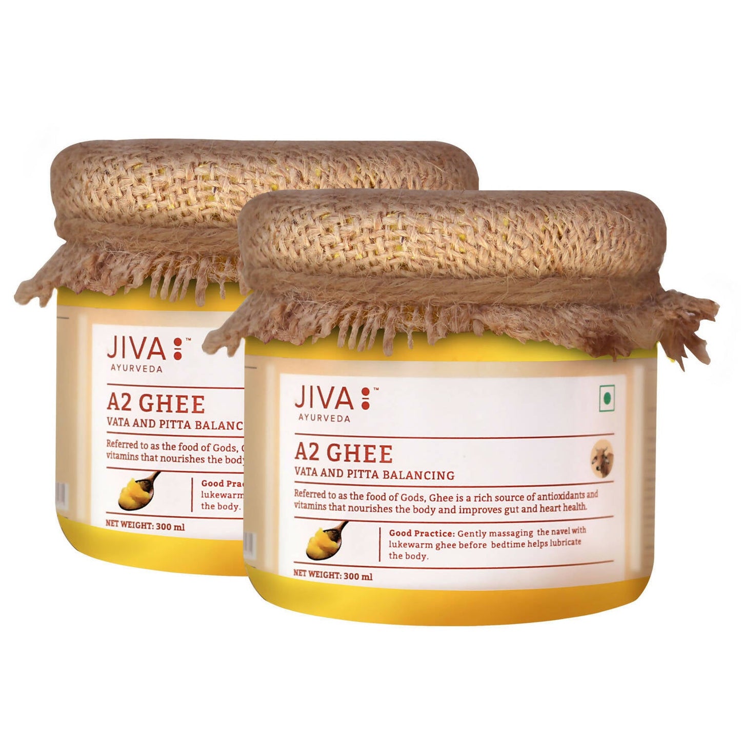Jiva Ayurveda A2 Gir Desi Cow Ghee | Desi Gir Cow Ghee | Pure and Natural Ghee From A2 Cow Milk - Swadesiicart