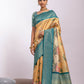 Vishnu Weaves Women's Yellow Tissue Silk Zari Woven Saree with Blouse - Swadesiicart
