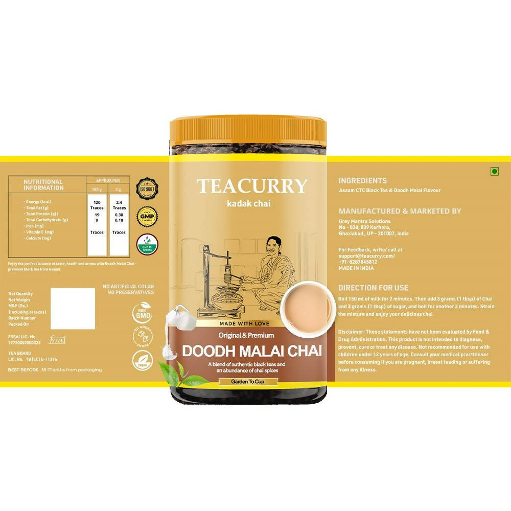 Teacurry Doodh Malai Chai Powder - Swadesiicart