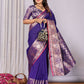 Joban Fashion Purple Woven Banarasi Silk Sarees | Swadesiicart