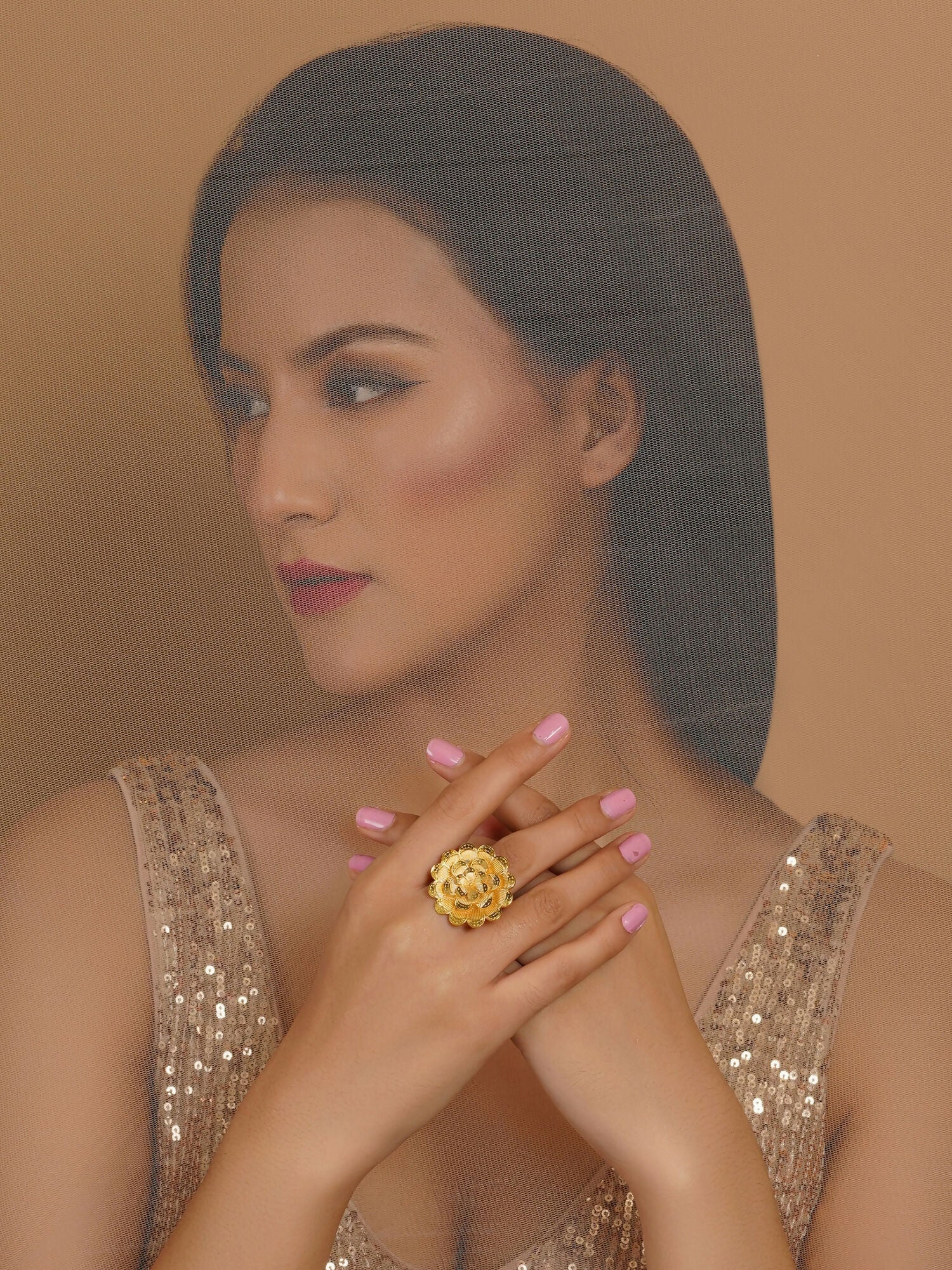 Golden Ring (Gold) - Ruby Raang | Swadesiicart