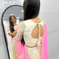 Teeya Creation Cream Color Banarasi Silk Heavy Embroidery Work Fully Stitched Lehenga Choli | Swadesiicart