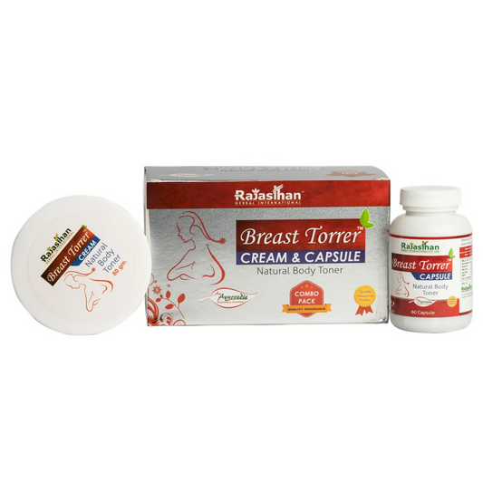 Rajasthan Herbals Breast Torrer Enlargement Cream & Capsules Combo | Swadesiicart