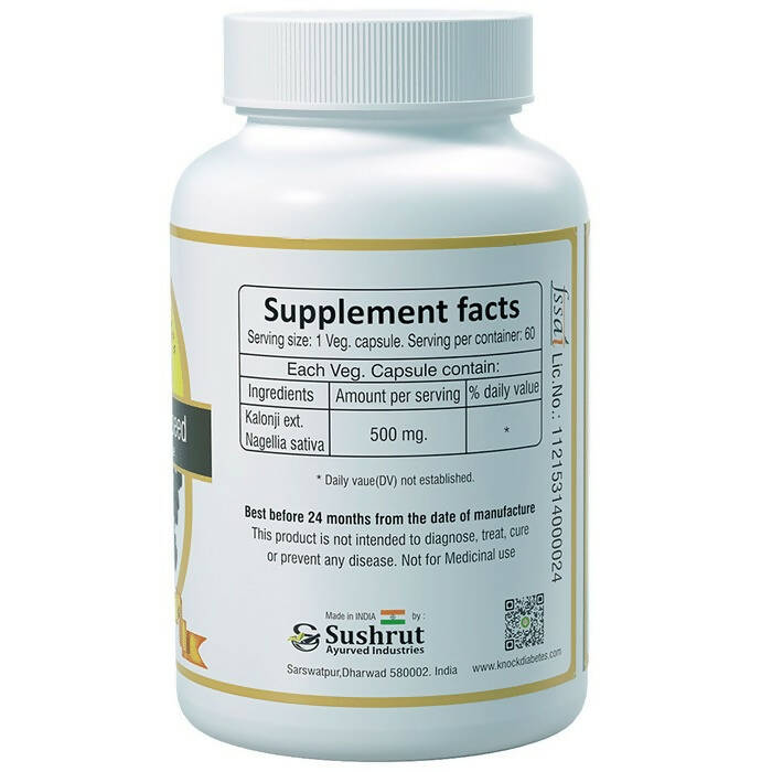 Sushrut Ayurved Good Health Kalonji Ext. Black Seed Capsules - Swadesiicart