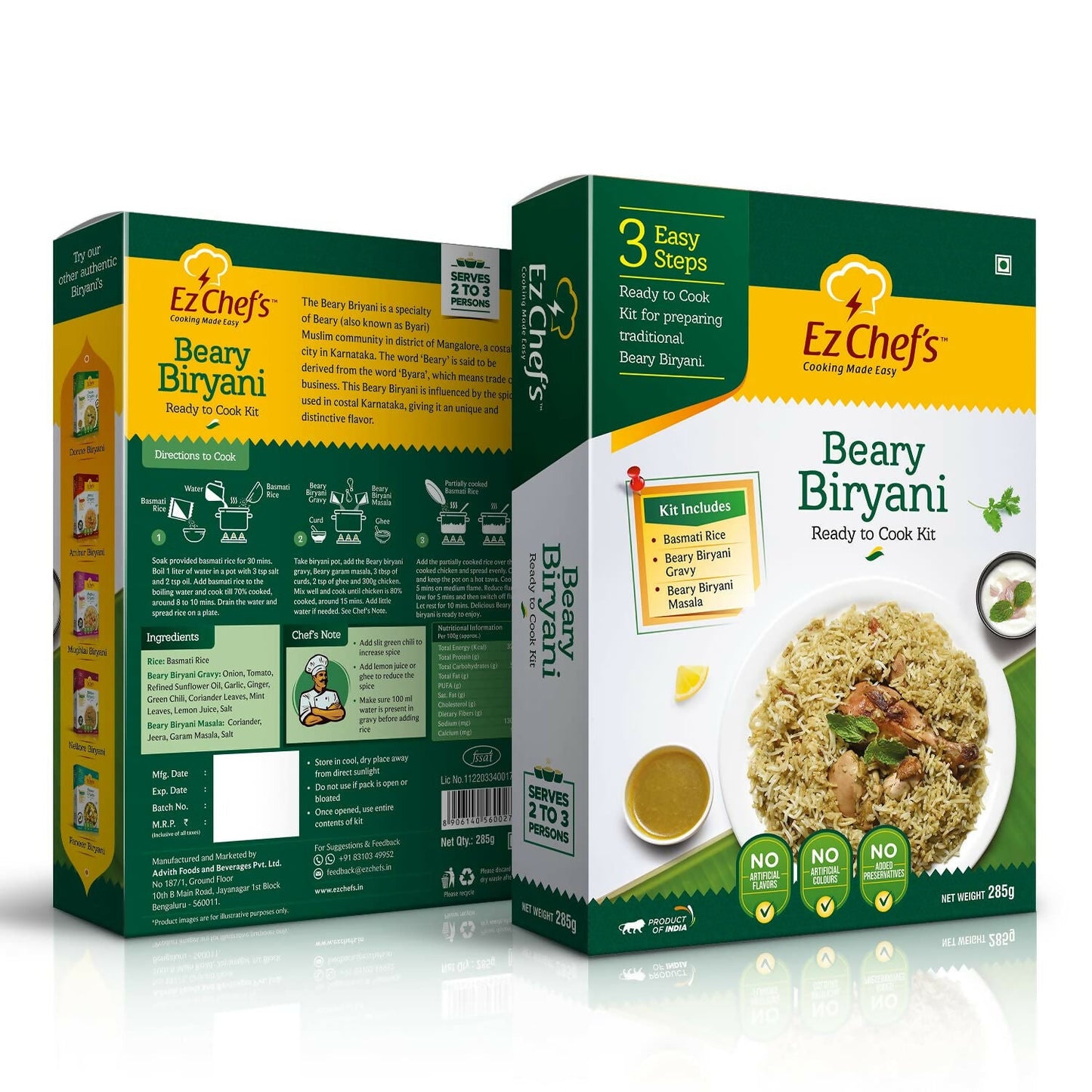 Ez Chef's Beary Biryani Kit - Mangalore's Famous Biryani - Swadesiicart
