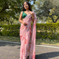 Vamsee Pink Chiffon Designer Saree - Swadesiicart