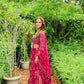 Jyoti Fashion Graceful Cherry Red Faux Georgette Jari Embroidery Lehenga Choli with Dupatta | Swadesiicart