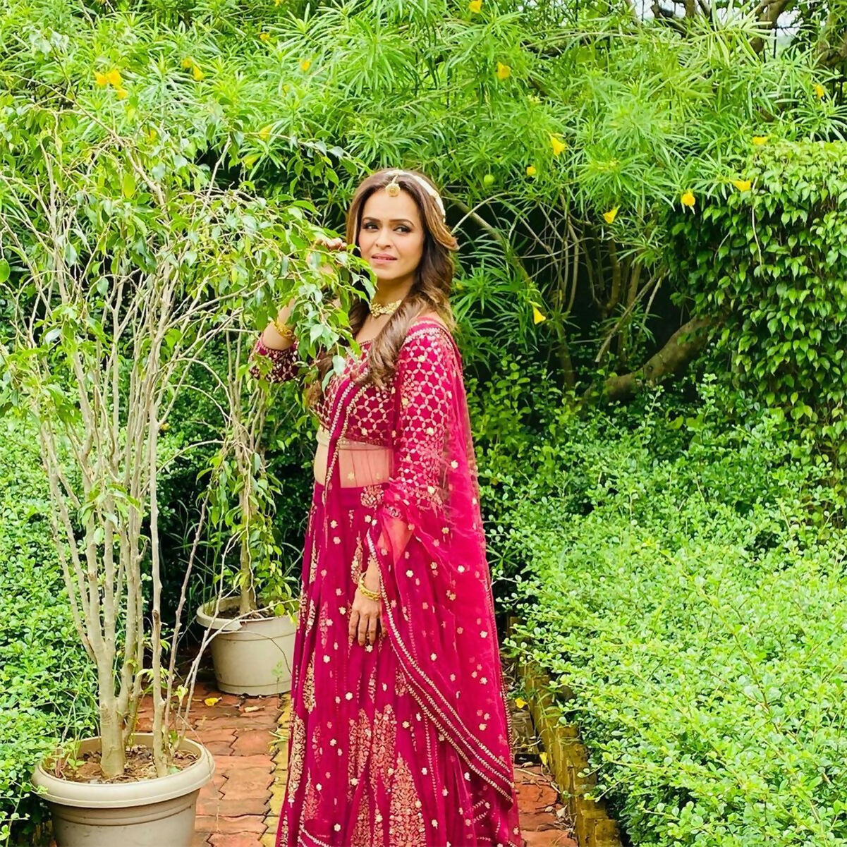 Jyoti Fashion Graceful Cherry Red Faux Georgette Jari Embroidery Lehenga Choli with Dupatta | Swadesiicart