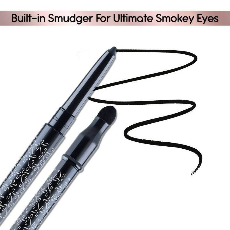 Kay Beauty By Katrina Kaif Waterproof Smokey Kajal with Smudger - Raven Hue | Swadesiicart