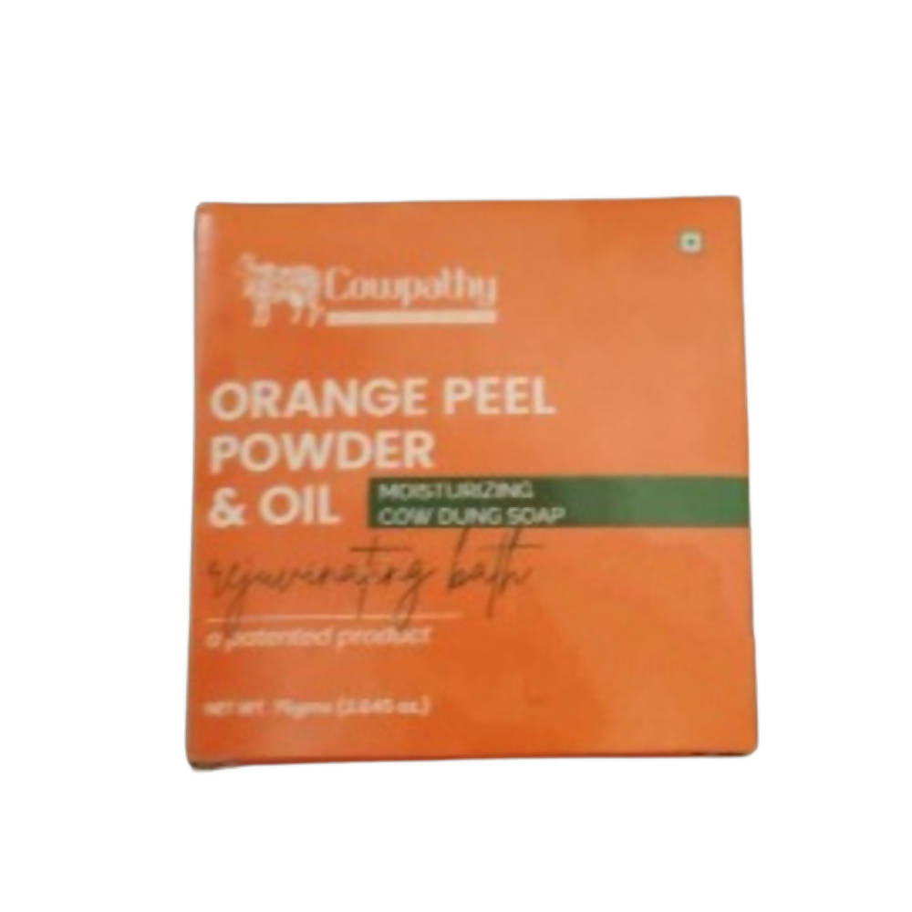 Cowpathy Orange Peel Powder & Orange Oil Cow Dung Bath Soap (75Gms) - Ravino Industries Pvt Ltd