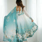 Joban Fashion Aqua Blue Kurta Set Organza Sequin Embroidery Work - Swadesiicart