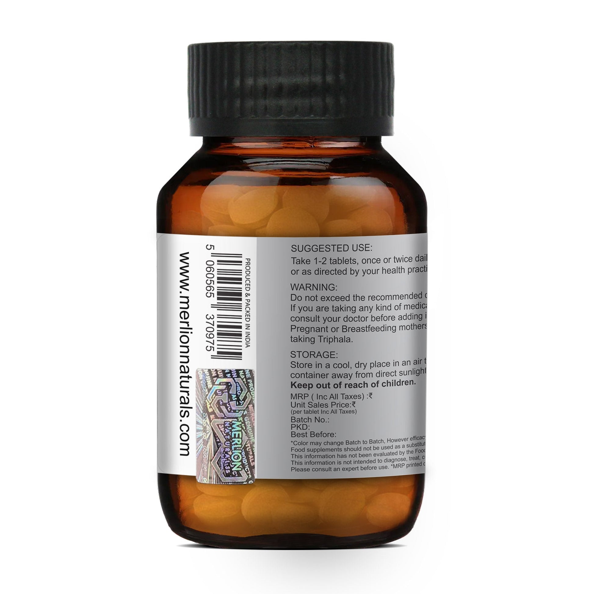 Merlion Naturals Triphala 500mg Tablets - Swadesiicart