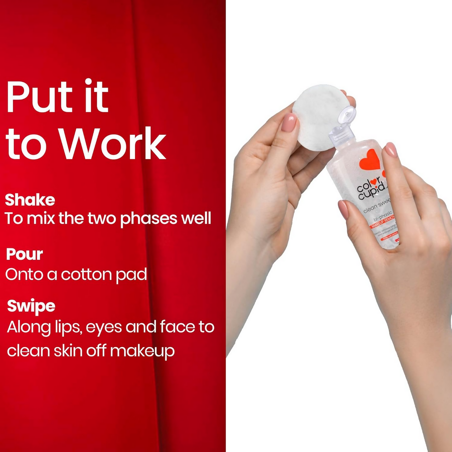 Color Cupid Bi-Phase Makeup Remover | For lips, eyes and face - Swadesiicart
