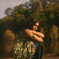 trueBrowns Green Blue Muslin Ikat Saree | Swadesiicart