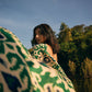 trueBrowns Green Muslin Ikat Saree | Swadesiicart