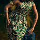trueBrowns Green Muslin Ikat Ready to Wear Saree | Swadesiicart