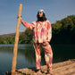 trueBrowns Pink Cotton Ikat Shirt Co-ord Set - Swadesiicart