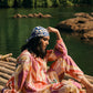 trueBrowns Pink Cotton Ikat Shirt Co-ord Set - Swadesiicart