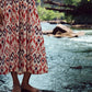 trueBrowns Carrot Cotton Ikat Dress | Swadesiicart