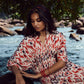 trueBrowns Carrot Cotton Ikat Dress | Swadesiicart