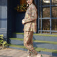Orange & Green Rayon Paisley & Floral Printed Top with Matching Bottom - Eesha - Swadesiicart