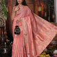Shree Shyam Fashion Organza Pink Saree