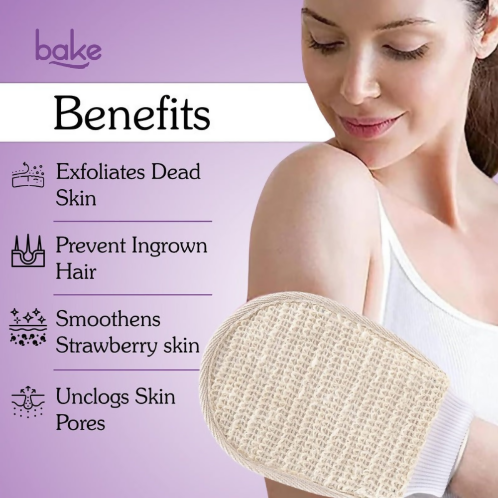 Bake Exfoliating Bath Glove with Ramie plant Fibre | Swadesiicart