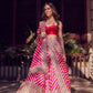 Jyoti Fashion Red & Pink Digital Print with Sequin Codding Embroidered Georgette Lehenga Choli with Dupatta | Swadesiicart