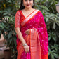 Rani Jute Silk Ethnic Motifs Saree with Unstitched Blouse - Hiral Fashion | Swadesiicart