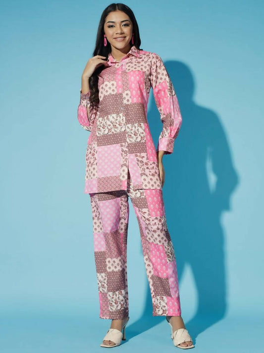 Myshka Women Multi - Printed Bling & Sparkly Co-Ords - Swadesiicart