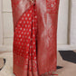 Shree Shyam Fashion Lichi Silk Red Saree
