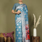 Shree Shyam Fashion Linen Cotton Sky Blue Saree