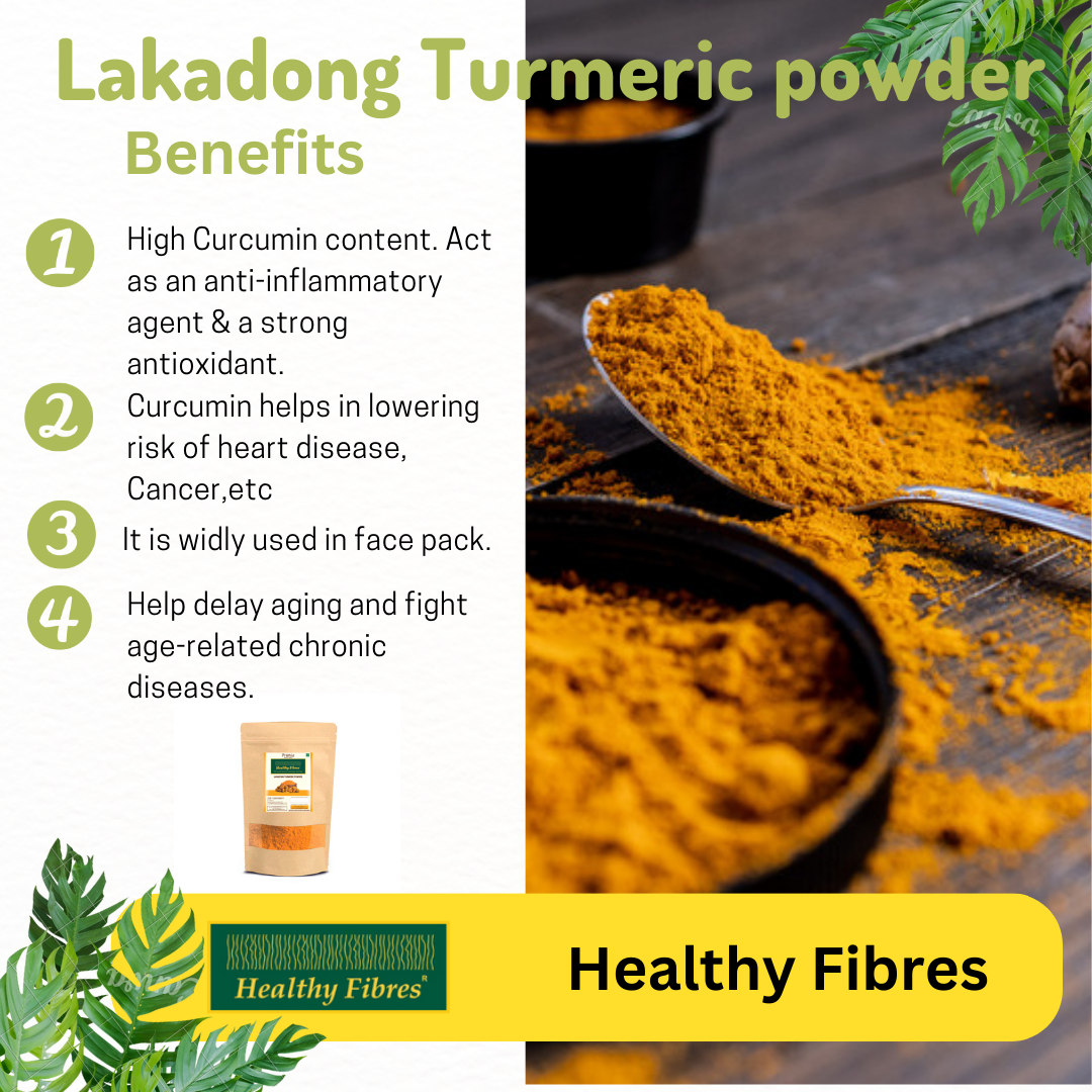 Healthy Fibres Lakadong Turmeric Powder - Swadesiicart