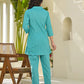 Yufta Turquoise Blue Co-Ord Set - Swadesiicart