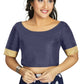 Aastha Fashion Women's Navy Blue Art Silk Designer Traditional Readymade Blouse