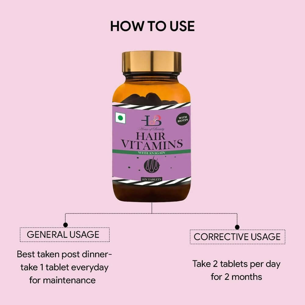 House Of Beauty Hair Vitamins Tablets - Swadesiicart